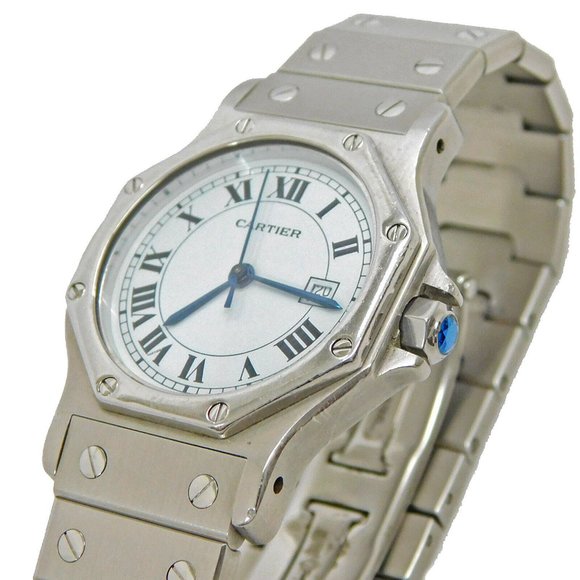 RARE! Cartier Octagon Santos 30mm Watch!!!! main image 3
